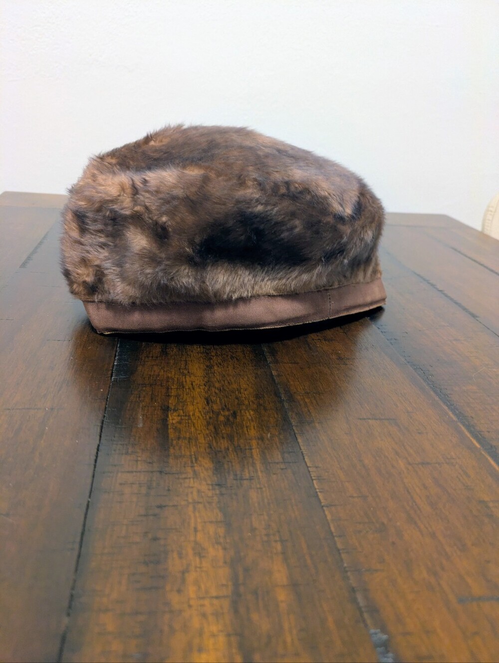 Vintage Montezuma Brown fur pillbox Hat